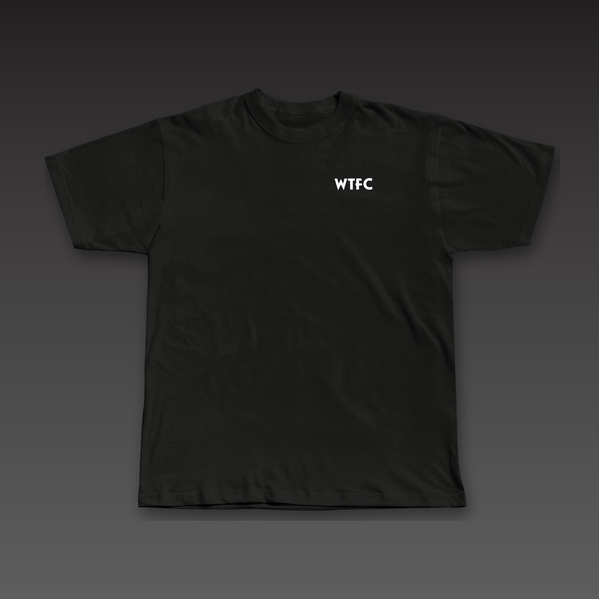 Uppercut Tee in black, geometric Work the Cut stacked on the left chest
