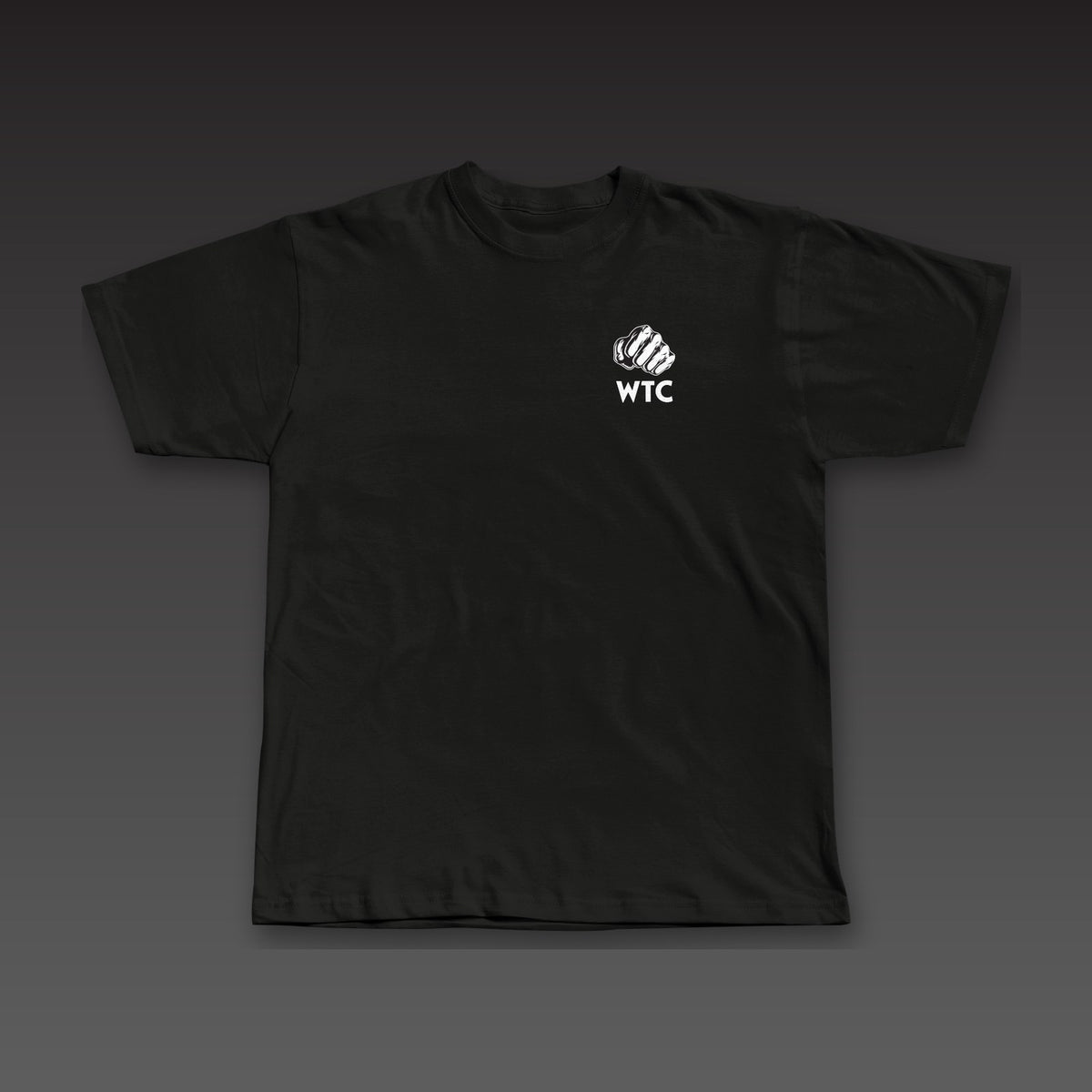 OG Tee in black, a fist over WTC on the left chest