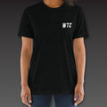 Women's Main Event Tee in black, WTC on the left chest